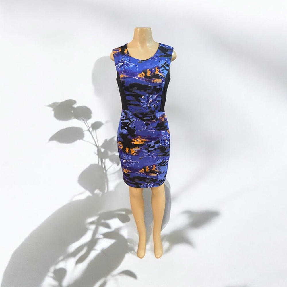 Cynthia Rowley Size 8 Abstract Indigo Dress